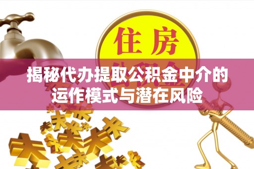 宜川揭秘代办提取公积金中介的运作模式与潜在风险