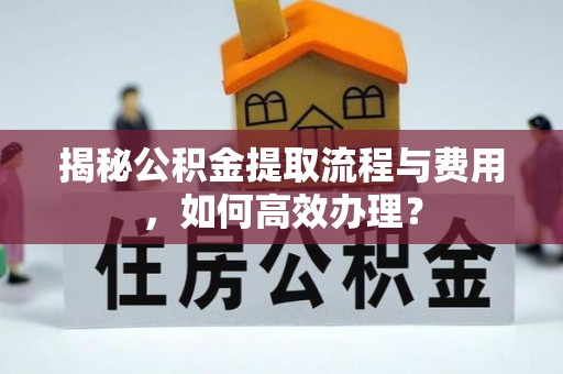 宜川揭秘公积金提取流程与费用，如何高效办理？